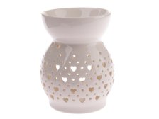Aromalampa Srdíčka 8,5x11,4cm bílá porcelán