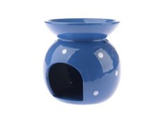 Aromalampa s puntíky 9,8x12,5cm modrá porcelán