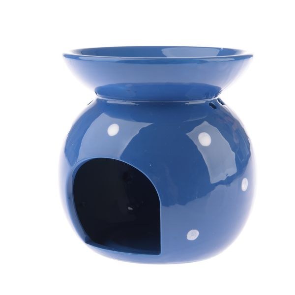 Aromalampa s puntíky 9,8x12,5cm modrá porcelán Aromalampa s puntíky 9,8x12,5cm modrá porcelán - Domácnost a úklid bytové dekorace, textilní doplňky