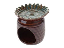 Aromalampa Květ 11,8x11cm hnědá,keramika