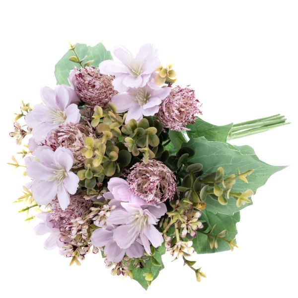 Kytice s eukalyptem 33cm nachová Kytice s eukalyptem 33cm nachová - Domácnost a úklid bytové dekorace, textilní doplňky