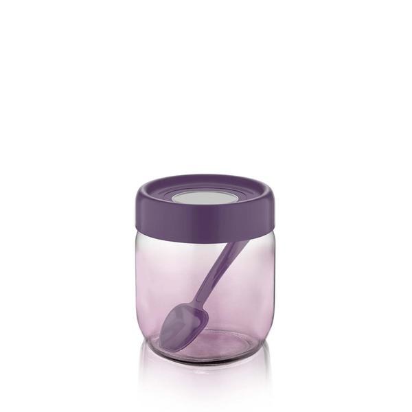 Dóza+lžička 425ml fialová sklo/PH Dóza+lžička 425ml fialová sklo/PH - Kuchyně skladování a zavařování potravin a nápojů