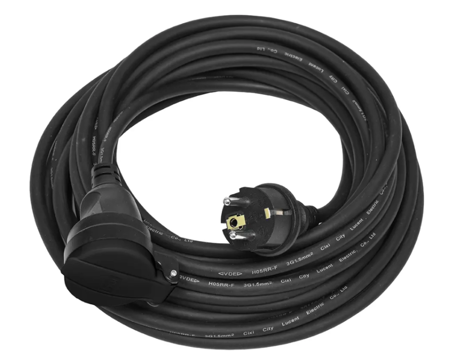 Kabel prodluž.+spojka 10m/3x1,5mm IP44 černý Kabel prodluž.+spojka 10m/3x1,5mm IP44 černý - Domácnost a úklid potřeby a pomůcky pro domácnost