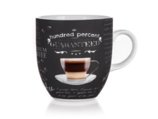 Hrnek 280ml Cafe černý keramika