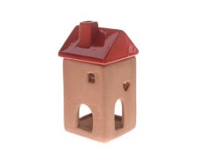 Aromalampa Domek 7,5x15cm červený keramika