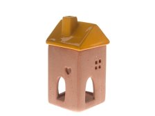 Aromalampa Domek 7,5x15cm žlutý keramika