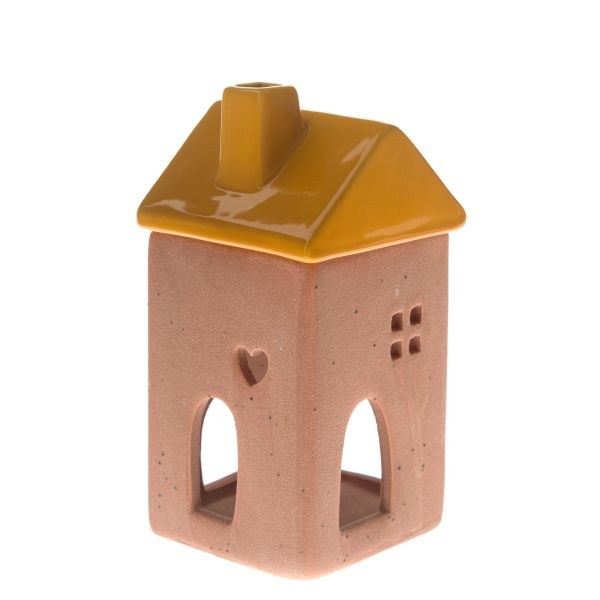 Aromalampa Domek 7,5x15cm žlutý keramika Aromalampa Domek 7,5x15cm žlutý keramika - Domácnost a úklid bytové dekorace, textilní doplňky