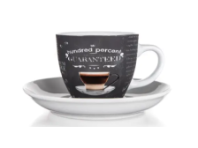 Šálek+podšálek 190ml černý 100 PERCENT,keramika
