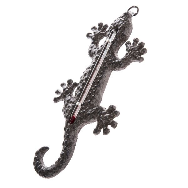 Teploměr Ještěrka 19,7cm, litina Teploměr Ještěrka 19,7cm, litina - Domácnost a úklid bytové dekorace, textilní doplňky