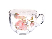Hrnek 500ml Růže, sklo