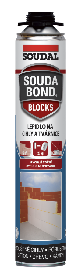 Lepidlo na cihly a tvárnice Soudabond BLOCKS 750ml - Tmelení, lepení, maziva pěny