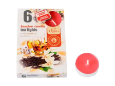 Svíčka čajová 6ks Burbon-vanilka/3-4hodiny