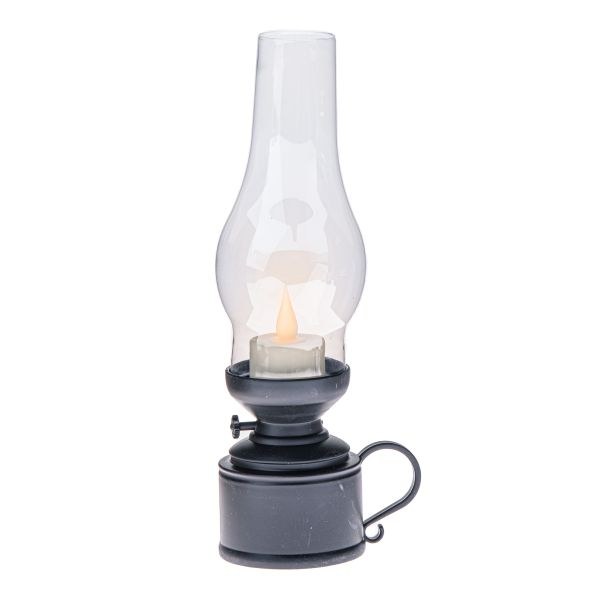 Lucerna 7x24,5cm tmavá s LED svíčkou,PH Lucerna 7x24,5cm tmavá s LED svíčkou,PH - Domácnost a úklid bytové dekorace, textilní doplňky