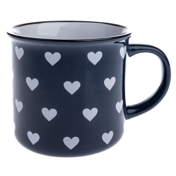 Hrnek se srdíčky 400ml modrý, keramika Hrnek se srdíčky 400ml modrý, keramika - Kuchyně stolování