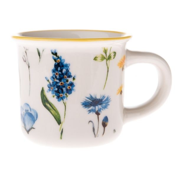 Hrnek 70ml Květy chrpy, porcelán - Kuchyně stolování