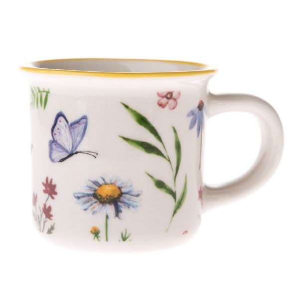 Hrnek 70ml Květy, porcelán - Kuchyně stolování