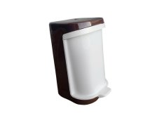 Koš na odpad 25l hnědo/bílý nášlapný LPH