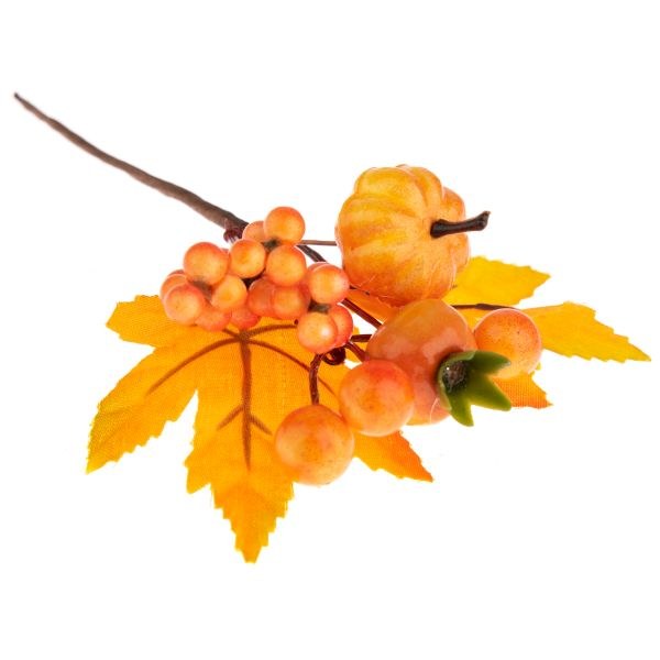 Větvička podzimní Dýně se šípky 14cm Větvička podzimní Dýně se šípky 14cm - Domácnost a úklid Podzim + Halloween