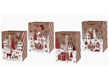 Taška dárková 14x17cm Vánoční, mix motivů