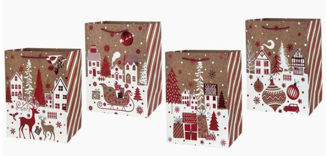 Taška dárková 14x17cm Vánoční, mix motivů