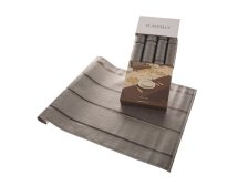 Prostírání stříbrné s proužkem 4ks/30x45cm, PVC