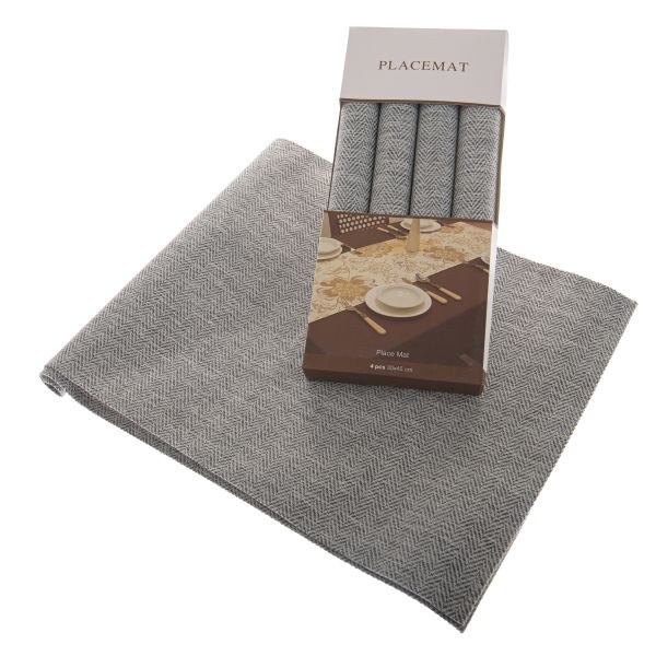 Prostírání šedý vzor 4ks/30x45cm, textil Prostírání šedý vzor 4ks/30x45cm, textil - Domácnost a úklid bytové dekorace, textilní doplňky