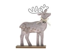 Sob s rolničkou 16x22cm šedý filc/dřevo