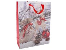 Taška dárková Vánoční sob 33x25,5cm