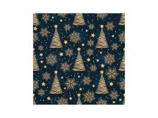 Ubrousky vánoční Stromky+vločky 33x33cm/3vrstvé