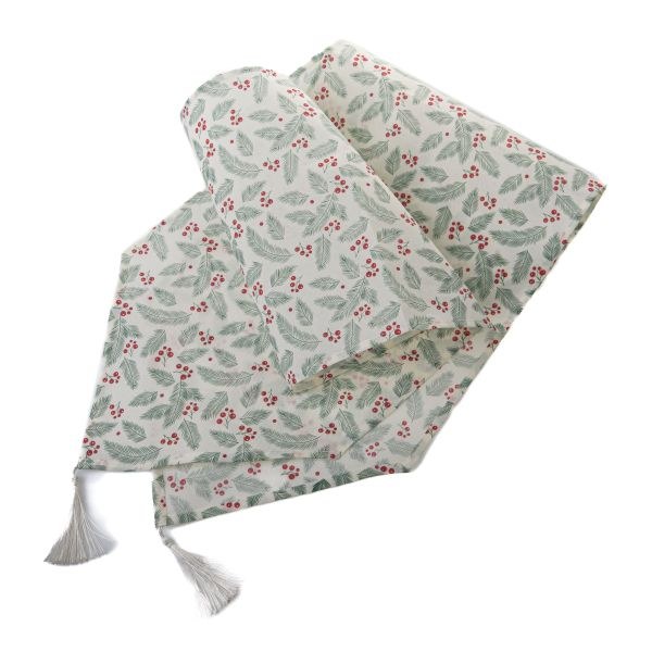 Běhoun 32x180cm Bobule, textil Běhoun 32x180cm Bobule, textil - Domácnost a úklid Zima + Vánoce