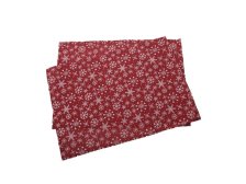 Sada prostírání 2ks/32x45cm červené+bílé vločky, textil