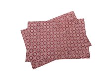 Sada prostírání 2ks/32x45cm červený+bílý dekor, textil