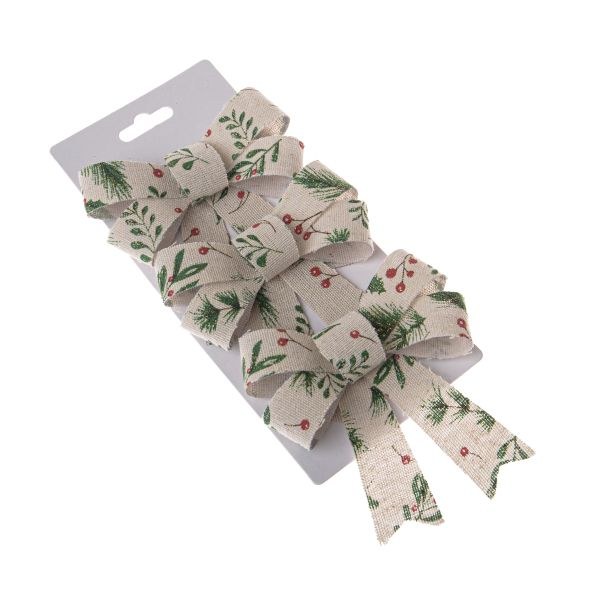 Sada mašlí 3ks Bobule, textil Sada mašlí 3ks Bobule, textil - Domácnost a úklid Zima + Vánoce