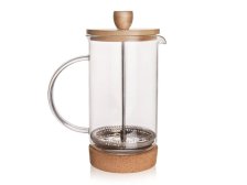 Kávovar 750ml sklo/bambus