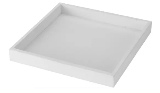 Podnos 25x25x3cm bílý, dřevo - Domácnost a úklid bytové dekorace, textilní doplňky