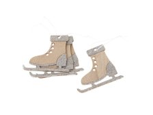 Sada Bruslí 4ks natur závěsné, dřevo