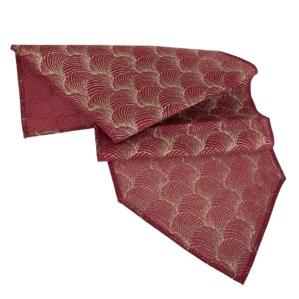 Běhoun 33x140cm červenozlatý, textil - Domácnost a úklid Zima + Vánoce