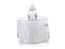 Svíčka LED plamínek 3,6x3cm čirá, plast