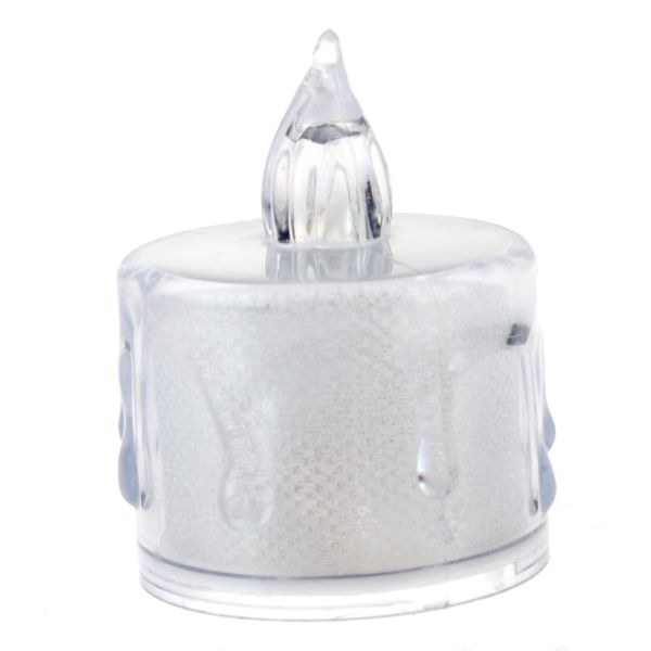 Svíčka LED plamínek 3,6x3cm čirá, plast Svíčka LED plamínek 3,6x3cm čirá, plast - Domácnost a úklid bytové dekorace, textilní doplňky