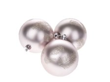 Sada kouliček 3ks/8cm metal.růžová, plast