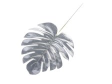 List 35x15cm stříbrný, textilní