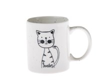 Hrnek 360ml Kočka Smiles, porcelán