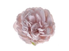 Květ pivoňky 15cm s klipem růžový, plast