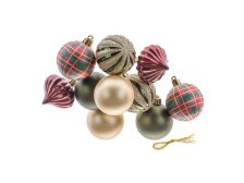 Vánoční ozdoby 10ks závěsné, plast
