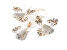 Sada ptáčků na klipu/3ks bílé