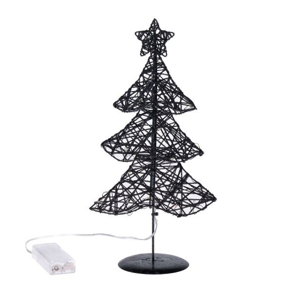 Stromek 20LED/31cm černý, kov Stromek 20LED/31cm černý, kov - Domácnost a úklid Zima + Vánoce