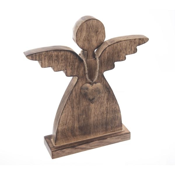 Anděl se srdcem 19x29cm, mangovník - Domácnost a úklid bytové dekorace, textilní doplňky