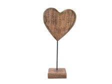 Srdce 15x33cm na podstavci, mangovník
