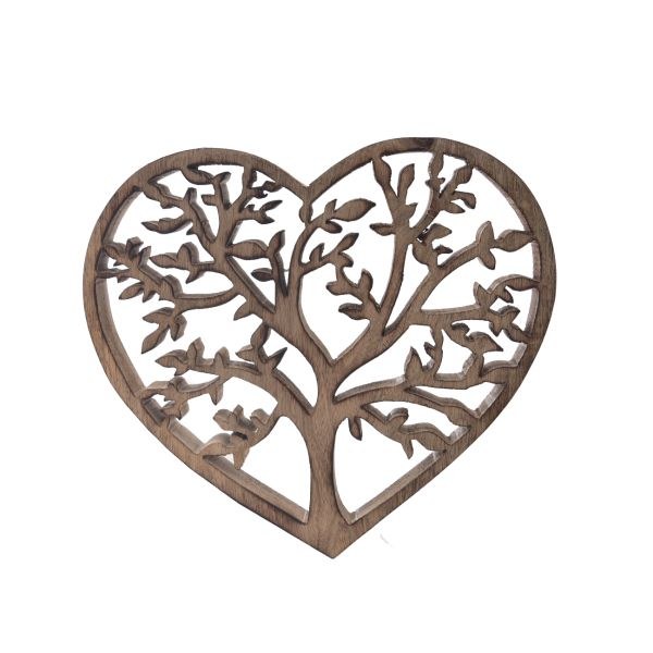 Strom života v srdci 25cm, mangovník - Domácnost a úklid bytové dekorace, textilní doplňky