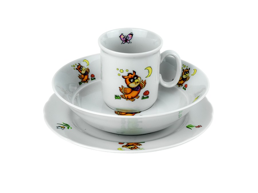 Sada jídelní dětská SOVIČKA, porcelán Sada jídelní dětská SOVIČKA, porcelán - Kuchyně stolování